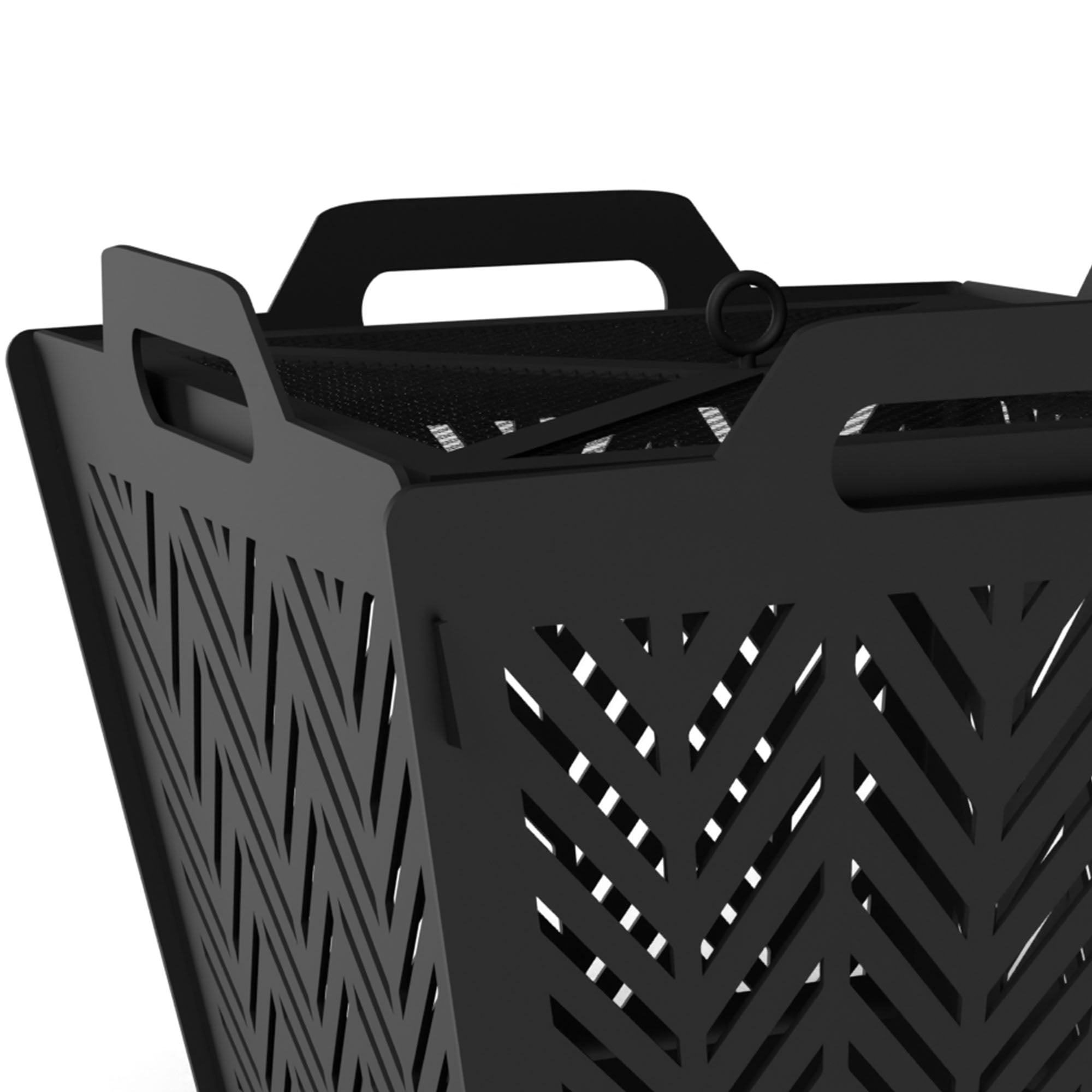 Four Seasons Courtyard Portable 19 Inch Flat Square Steel Fire Pit, Black