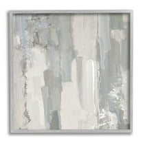Grey Brushed Abstract Arrangement Abstract Painting Gray Framed Art Print Wall Art