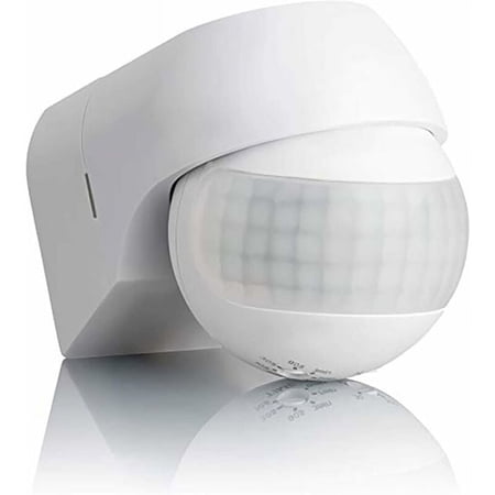 Energy-Efficient PIR Motion Sensor For Outdoor And Indoor Use Supports Up To 800W Incandescent And 200W LED Bulbs Weather-Resistant For All-Year Operation