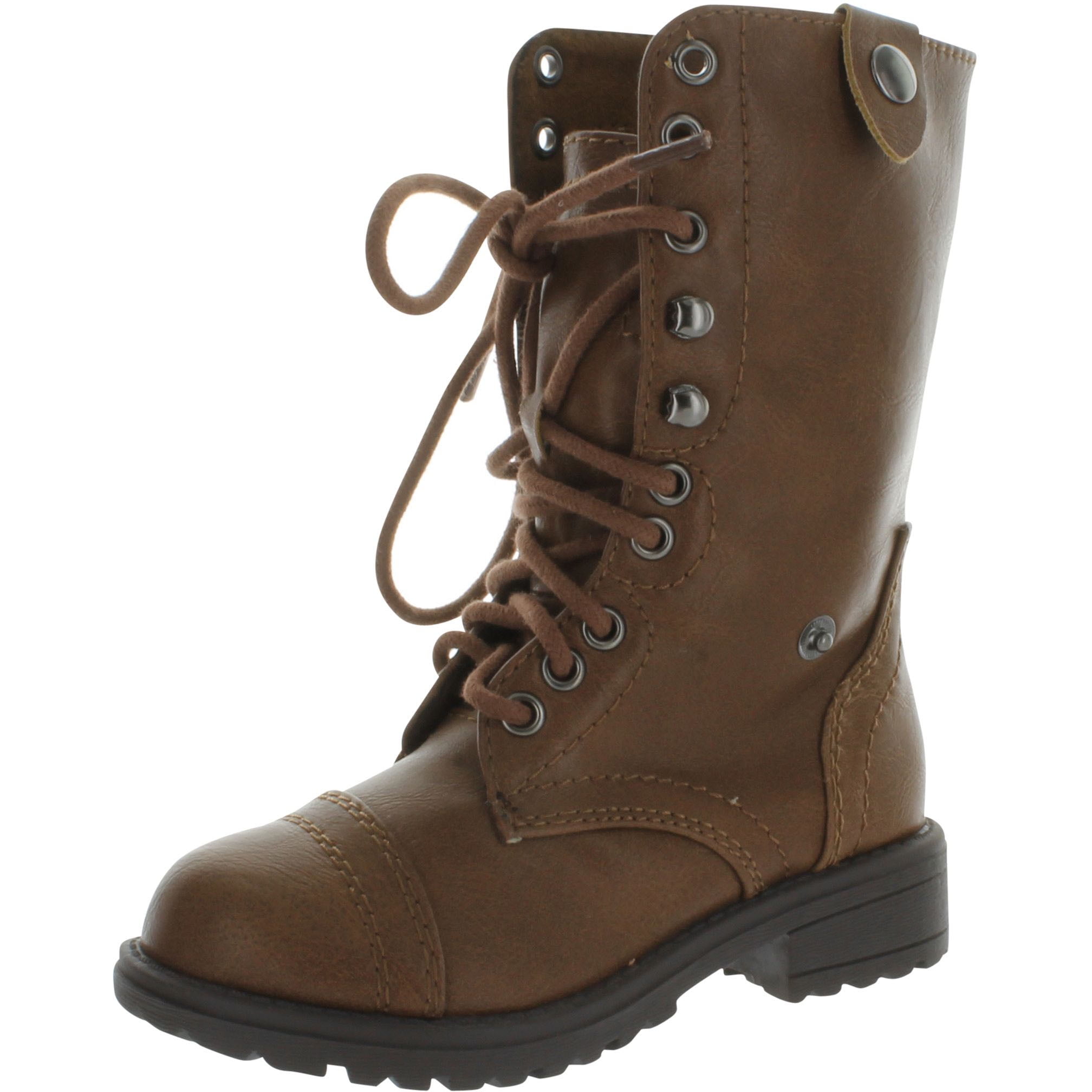 Soda Girl's Oralee Combat Military Boots with Camo - Walmart.com