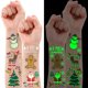 thumbnail image 1 of Partywind Tatuajes temporales navideños luminosos para decoraciones de fiestas Calcetín navideño brillante para niños Suministros para regalos de fiestas Pegatinas navideñas para regalos para niños y, 1 of 1