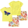 thumbnail image 2 of FLMEI Toddler Baby Girls T-Shirts 2PCS Outfit Kids Girls Summer Short Sleeve Print Tees Tops Shorts Cute Clothes Sets for 2-8 Years, 2 of 9