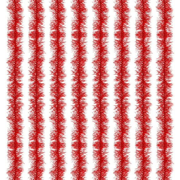 Uxcell 5Ft Feather Boa, 8 Pcs Artificial Fluffy Feather Boas Party Decorations for DIY Crafts, Wedding Costume, Christmas, Concert, Halloween, Home Decor, Red