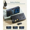 thumbnail image 6 of Loud  Clock for Heavy Sleepers ,Bed Shaker  Clock with 2 Alarms for Everyday/Weekday/Weekend,Dimmer,Snooze,  Port,12/24H DST,Vibrating Clock for Hard of Hearing/Teens, 6 of 14