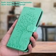 thumbnail image 3 of Decase for Samsung Galaxy A03S (US Version) Embossed Wallet Card Holder PU Leather Foio Flip Case Kickstand Magnetic Closure Phone Case Compatible with Galaxy A03S, Green, 3 of 7