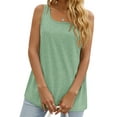 thumbnail image 4 of MOSHU Summer Womens Tank Tops U Neck Casual Flowy Sleeveless Shirts for Women, 4 of 10
