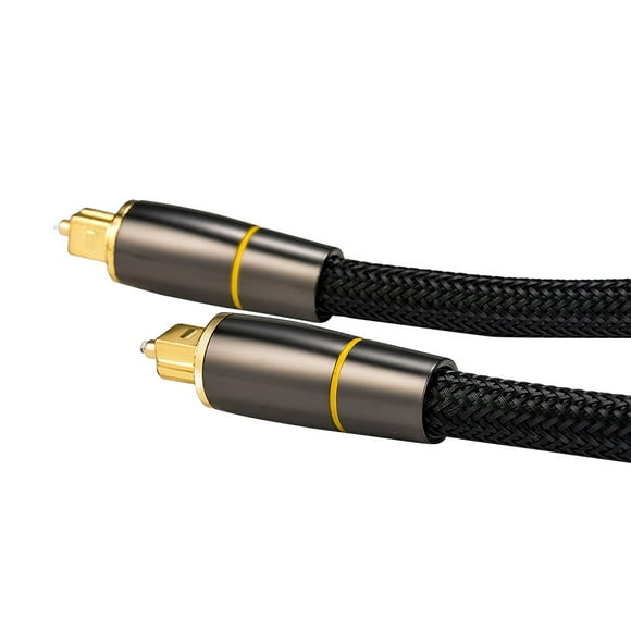 unbranded Cable De Audio Digital Óptico Negro Con Malla Para Barra De Sonido Y Televisor