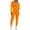 Orange, variant on WEIYLL Casual Outfits Sets for Women Winter Solid Color Sports Two Piece Orange Womens Fall Activewear ,size L