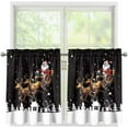 thumbnail image 4 of Christmas Tier Curtain Sheer Curtain for Bathroom Kitchen Cafe,Set of 2 Santa Claus Short Small Curtain Panels,28"X36", 4 of 6