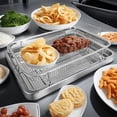 thumbnail image 5 of Air Fryer Basket for Oven,2-Piece/Set Stainless Steel 15.4" x 11.54" x 2.17" Fryer Basket and Tray Fits Most Standard Ovens for Cooking Baking and Broiling, 5 of 8