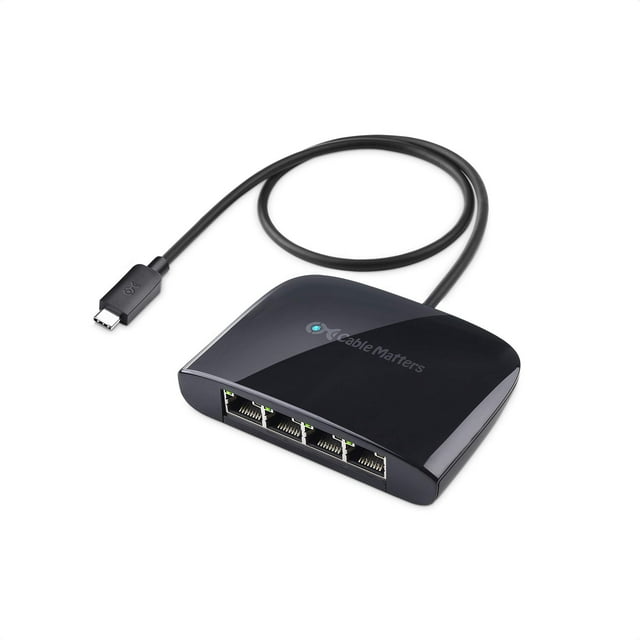 Cable de conmutador Ethernet Matters USB C a Gigabit de 4 puertos