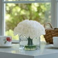 thumbnail image 2 of 16 Heads Silk Rose Flowers in Glass Vase with Faux Water, 2 of 5