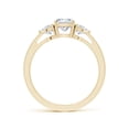 thumbnail image 2 of ANGARA Lab Grown Diamond 3 Stone Engagement Ring for Women in 14K Yellow Gold (Size-7x5mm| Color-F-G| Clarity-VS) | April Birthstone, Anniversary, Jewelry Gift for Women | Lab-Grown Diamond Ring, 2 of 4