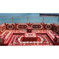 thumbnail image 2 of U Shaped Foldable Sofa Bed, Turkish Sofa, Arabic Floor Cushions for Adults, Sleeper Sofa, Red Arabic Majlis, Floor Cushions, Diwan Sofa, 2 of 3