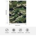 thumbnail image 4 of Camo Dark Green Blanket 60" x 80" Abstract Forest Hunter Army Camouflage Super Soft Bedding Fleece Throw Blanket Luxury Bed Blanket Sofa Living Room Bedroom Warm Lightweight for Men and Women, 4 of 5