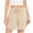 *Khaki, variant on Women's Gingham Drawstring Shorts , Curved Hem Summer Shorts For Women , Ladies' Lightweight Plaid Shorts with Pockets,Gray,S-3XL