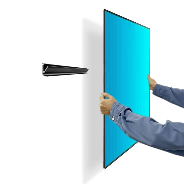 Soporte de pared para TV sin pernos, colgador para TV sin pernos para paneles de yeso, sin daños, sin taladro, sin tornillos, soporte de barra de fácil instalación para pantalla plana, se adapta a tel