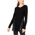 thumbnail image 2 of bar III suéter con cremallera lateral para mujer, negro, mediano bar III Pull-over, 2 of 2