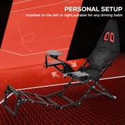 Supllueer Racing Simulator Cockpit x-shaped Belt Seat Foldable Fit for Logitech G923 G920 Fanatec Thrustmaster.Excluding electronic devices