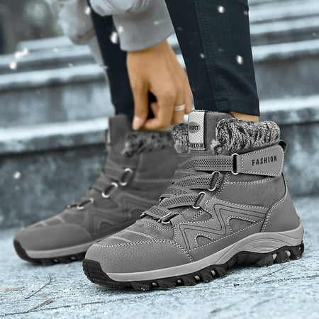 

YOUSNH Leisure Cold Season Snow Sport Shoes Running Shoes Breathable Fashion for Student and Teenagers Boots for Men Grey 8
