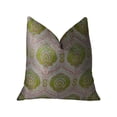 thumbnail image 1 of Almohada de lujo Plutus Tulip Garden hecha a mano rosa y verde Doble cara 18 x 18, 1 of 2