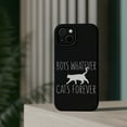 thumbnail image 4 of DistinctInk Tough Case for Apple iPhone 14 (6.1" Screen), Compatible with MagSafe Charging - Boys Whatever, Cats Forever, 4 of 6