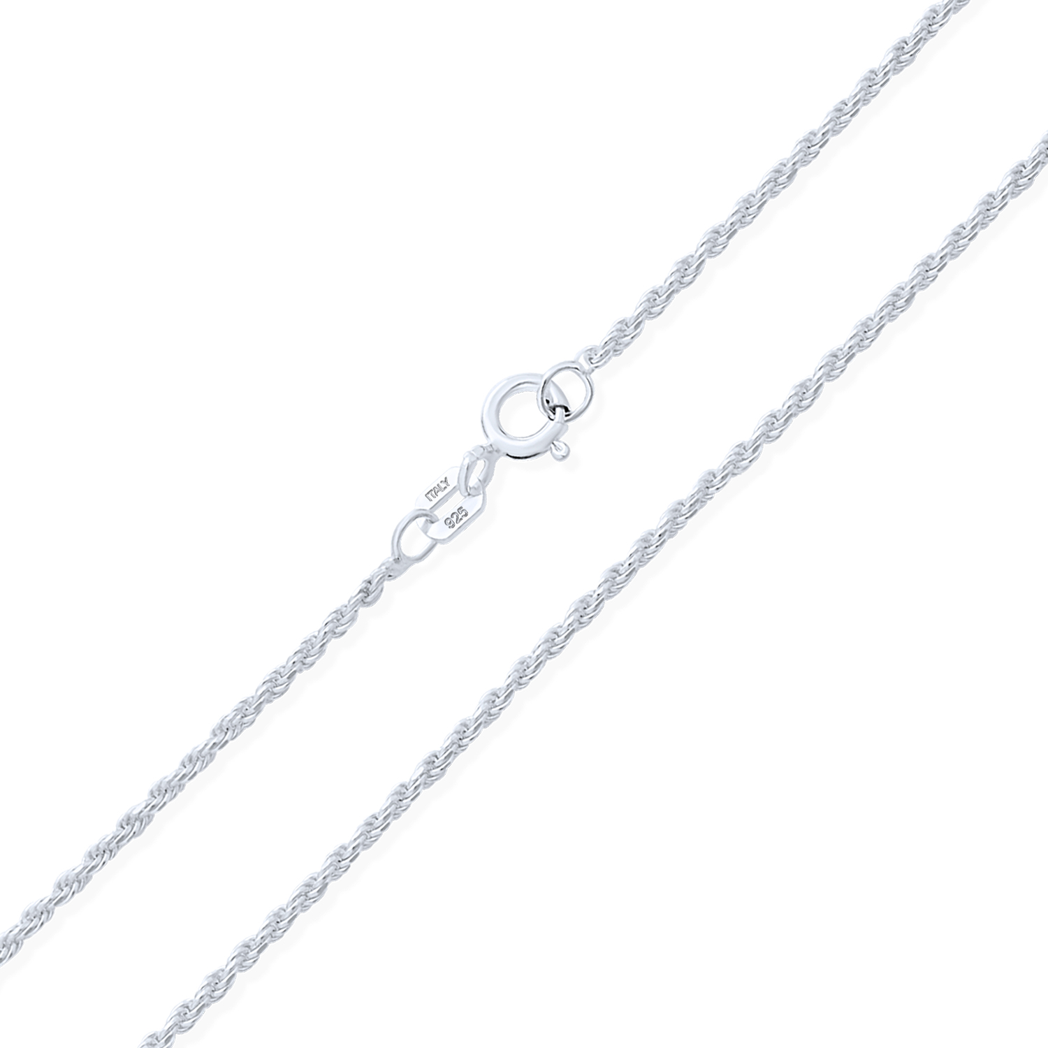 Thin 1.1mm Rope chain .925 solid sterling silver Sterling Silver Chain...Italian Rope chain Thick 1.8mm Rope chain 16 to 30 long
