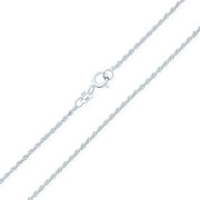 Rope Link Chain 2 MM 030 Gauge for Women Necklace 925 Sterling Silver Made In Italy 24 Inch