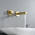 thumbnail image 6 of sumerain Bathroom Faucet Wall Mount Left-Handed Single Handle Vanity Faucet Basin Faucet with Rough in Valve Included Brushed Gold, 6 of 8