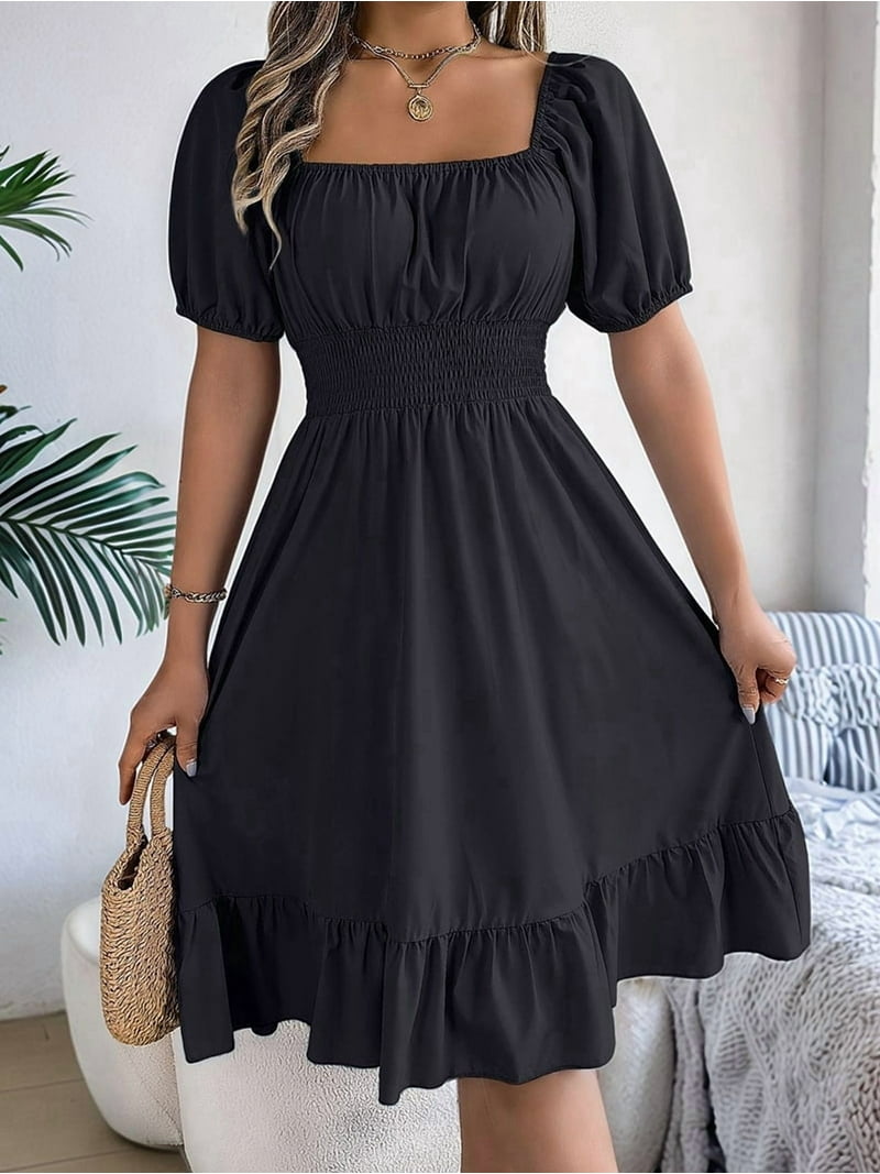 black boho mini dress Black scarlet boho mini dress – Boholyfe main image 1