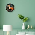 thumbnail image 4 of 12 Inch Wall Clock Battery Operated Silent Clock Decorative for Office, Kitchen, Outdoor, Living Room，Cartoon Fox Flower Bird Vintage Pattern, 4 of 5