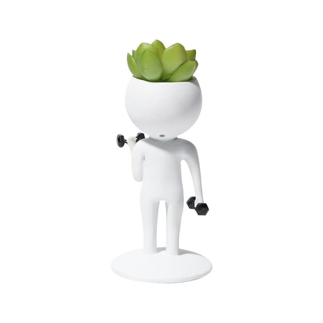 asddcavvf Sports Shaped Flower Pots Sports Succulent Potted Running Standing Dumbbell Shaped Potted