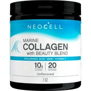 NeoCell Marine Collagen with Beauty Blend; For Skin Hydration; Healthy Hair, Nails and Joint Support; Keto Certified, Gluten Free; Unflavored Powder, 7 Ounces, 20 Servings*