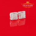thumbnail image 2 of King of Bling's 0.50ct Diamond 925 Sterling Silver Hip Hop White Stud Earring For Men & Women, 2 of 12