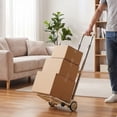 thumbnail image 5 of Folding Hand Truck Dolly, 4‑Wheel Collapsible Hand Truck with Telescopic Handle, Compact Foldable Trolley for Grocery, Moving Boxes, Courier Pickup and Camping Gear Hauling, 5 of 6