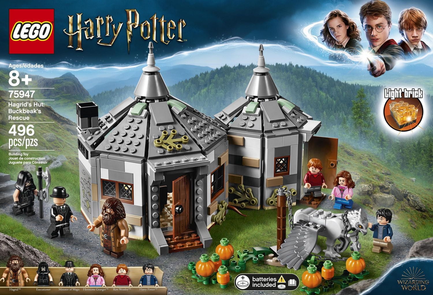 LEGO Harry Potter and the Prisoner of Azkaban Hagrid’s Hut: Buckbeak’s Rescue 75947 Toy Building Kit (496 Piece)