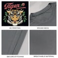 thumbnail image 4 of Coolnut Womens T Shirts Fashion Tops, Tiger Design Vector Women's Basic Short Sleeve Tees, Grey Lightweight Casual Summer Clothes, M, 4 of 6