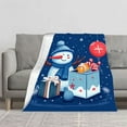 thumbnail image 2 of Durable Soft & Warm Flannel Blanket - Cozy Winter Design with Snowflakes Perfect for Sofa Travel Bed & Chair - Ideal Holiday Gift, 2 of 7