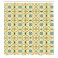 thumbnail image 2 of Ambesonne Victorian Shower Curtain, Botanical Swirling Motif, 69"Wx84"L, Mustard Multicolor, 2 of 4