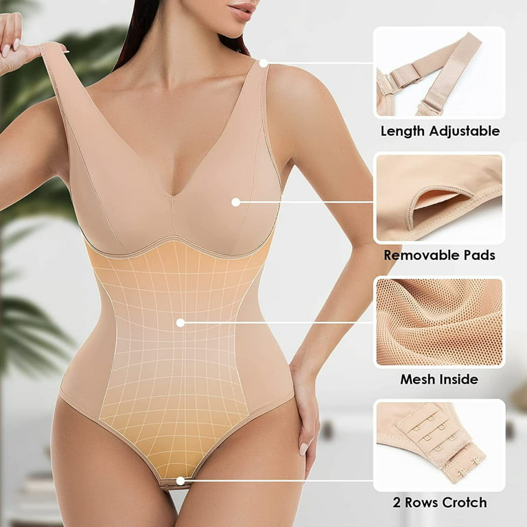 QUTBAG Seamless Bodysuit for Women Tummy Control Shapewear