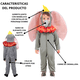 thumbnail image 3 of Disfraz Primavera De Dumbo Elefante De Circo Infantil Niño Talla 1 a 3 años, 3 of 6