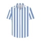 thumbnail image 4 of Camisas de Manga Corta para las Mujeres, Camisa de Botón de Cuello de Vuelta Casual Hecha de 100% Poliéster Ligero para Todo el Uso de Temporada, Camisas de Manga Corta para Hombre, 4 of 9