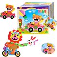 thumbnail image 2 of 2/10 PCS DIY Jigsaw Puzzle Handmade Toys 3D EVA Foam Sticker Kids Cartoon Animals Learning Educational Toys Multi Pattern Style, 2 of 5