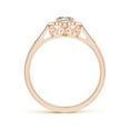 thumbnail image 2 of ANGARA Natural Style Cushion Diamond Ornate Engagement Ring in 14K Rose Gold for Women (Size-4mm| Color-K| Clarity-I3) | April Birthstone, Anniversary, Jewelry Gift for Women | Natural Diamond Ring, 2 of 9