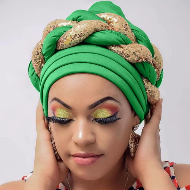 Fashion Women Beading Braid Hat Muslim Ruffle Cancer Beanie Wrap Cap Sleep Caps Satin Lined Hair Bonnets