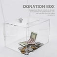 thumbnail image 3 of BESTYASH 1Pack Acrylic Donation Box for Fundraising in Clear Material 6.3x4.7in, 3 of 8