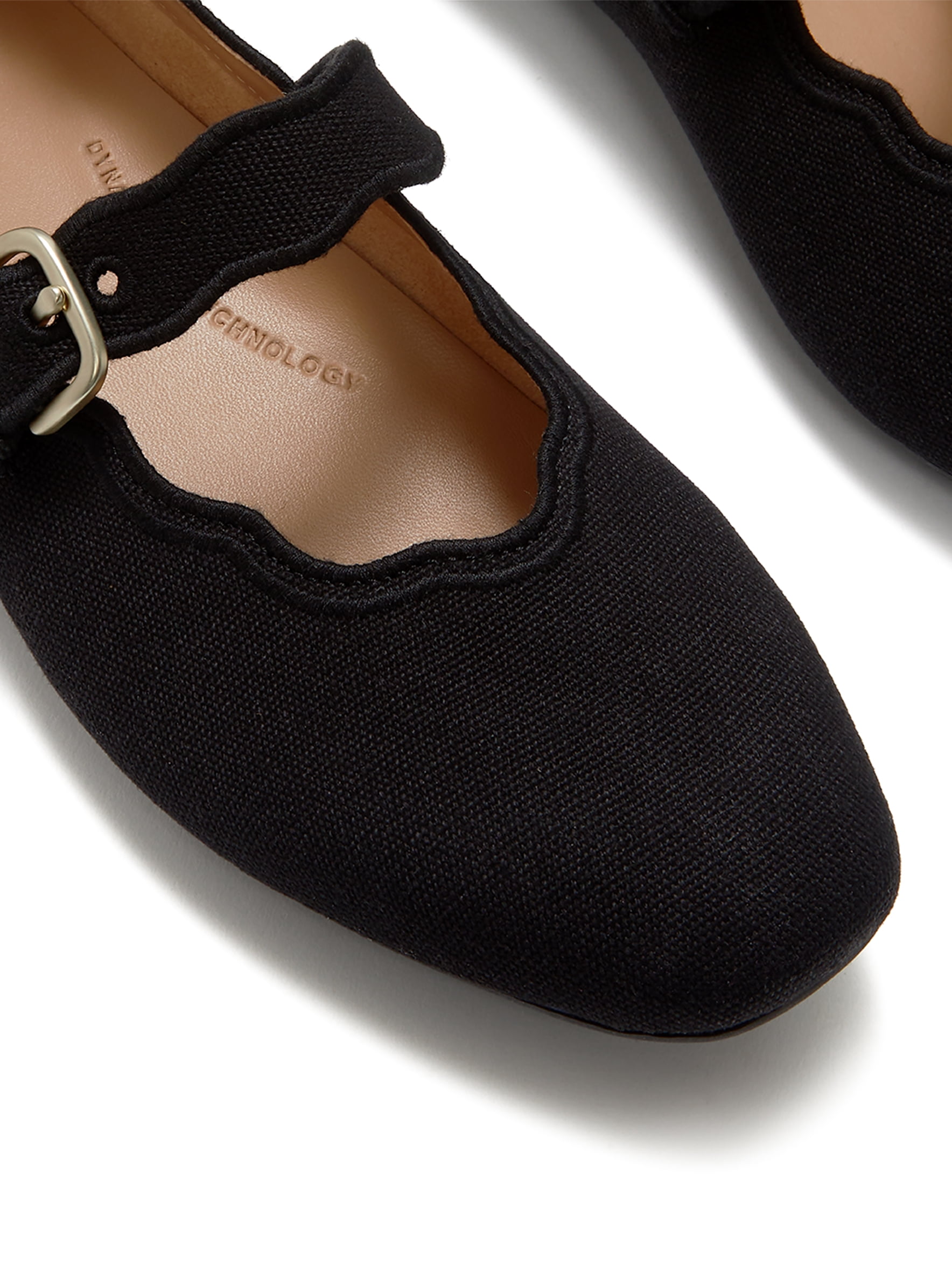 Fitflop Women's Delicato Wave-Edge Canvas Mary Jane Flats