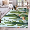 thumbnail image 3 of Rectangle Area Rug 3x5ft,Summer Green Cactus Succulent Flower Washable Carpet Non-Slip Runner Accent Rugs Indoor Floor Mat for Bedroom Living Room Decor,Tropical Plant, 3 of 9