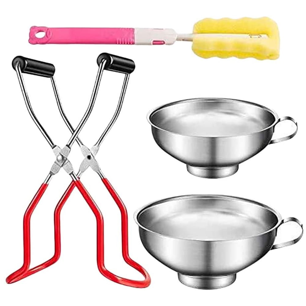 Canning Jar Lifter Tongs 2 Pack Stainless Canning Jar Lifter Tongs for kitchen for Beginners 