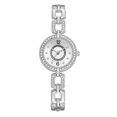 thumbnail image 1 of Reloj de pulsera de aleación de moda simple, esfera redonda, reloj de pulsera de cuarzo para mujer (plateado + blanco), 1 of 1